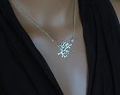 Silver Tree Necklace, Mothers Gift, Family Tree Jewelry, Unique Pearl Necklace, Sterling Silver Necklace, Botanical Jewelry