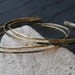FOUR Gold Filled Bangles, Adjustable, Skinny Stacking Cuffs, Gold Bangles, 14k Gold Fill, Everyday, Minimalist, Modern