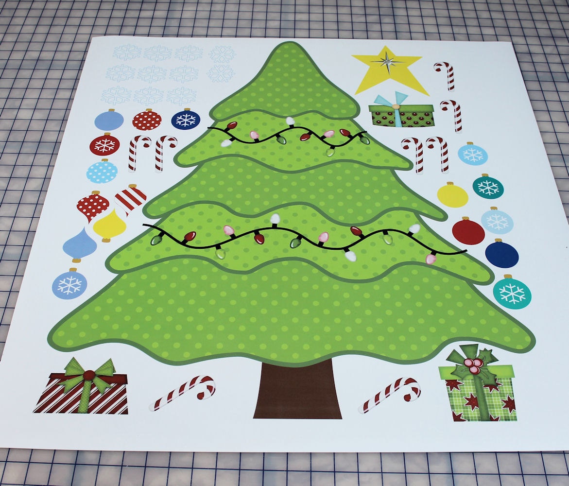 Christmas Tree Children Wall Decal Holiday Decor
