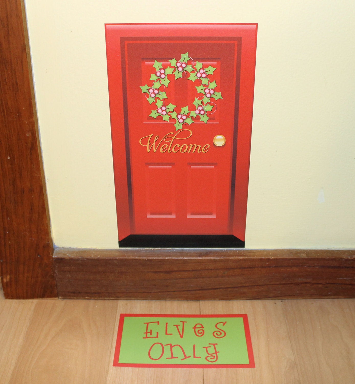 Elf Door Christmas Santa Entrance Pixie