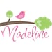 Bird on Branch Wall Decal Name Sticker OHSC