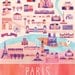 Illustrated Paris Map, 24" x 30", Digital Print