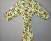 Plus Size Womens Robe. Dressing Gown. Wrap. Knee Length. Suzanne's Garden.