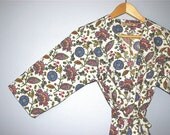 Womens Kimono Robe. Bathrobe. Robe. Bridesmaid Gift Robe. Kitchen Bouquet.  Knee Length.
