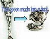 Your Spoon Made Into a Ring Sterling Silver- Option B