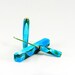 Hand Turned Crochet Hook Handle and Case in Sea Foam
