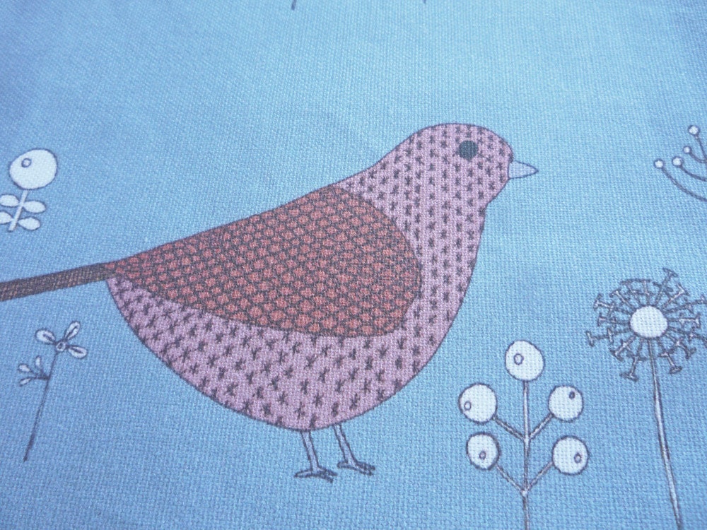 Cute bird tea towel/dish cloth, 100% cotton