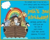 Noahs ark birthday or baby shower invitation many colors ...DIY you print custom photo card by delightfulprints Il_170x135