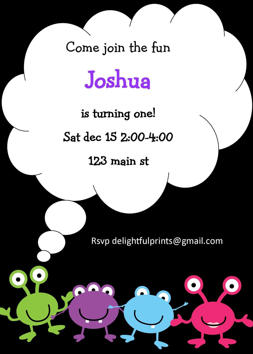 Birthday invite you print custom digital photo card by delightfulprints Il_570xn