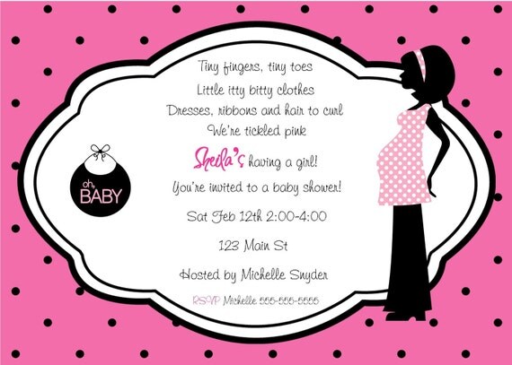 Chic Mom baby shower many colors you print custom digital photo card by delightfulprints Il_570xn