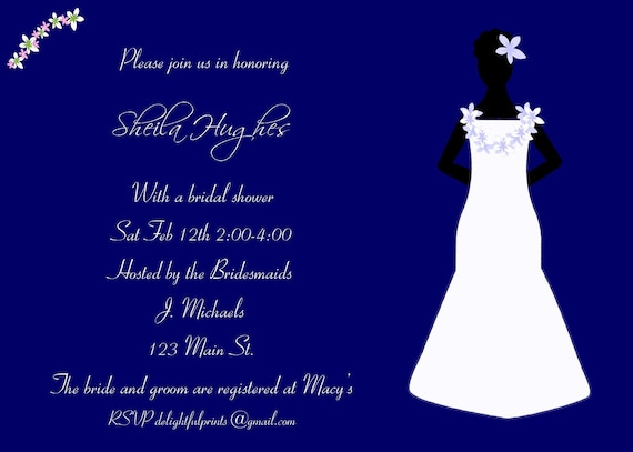 Bridal bachlorette shower invitation...DIY you print custom photo card by delightfulprints Il_570xn