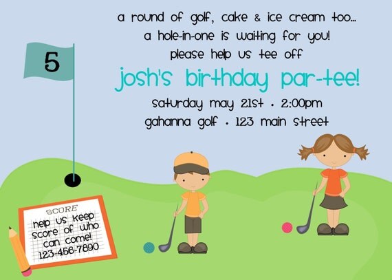 Miniature golf putt putt birthday or shower invite...DIY you print custom photo card by delightfulprints Il_570xn