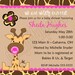 Baby giraffe any color baby shower invitation...DIY you print custom photo card by delightfulprints