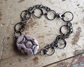 triple goddess bracelet with jasper wicca wiccan pagan magick grounding stability jewelry one of a kind ooak handmade