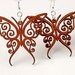 Fancy Butterfly - Wood Earrings