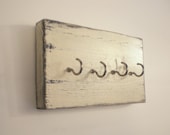Primitive key or jewelry holder-shabby chic in BUTTER CREAM