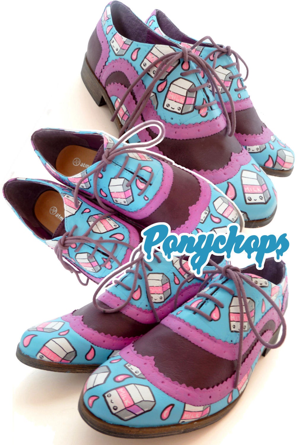 SALE Happy Milk Kawaii Brogues - Sz UK 5, US 7.5, Eur 38