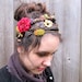 Floral Headband - Bohemian Folk, Flowers & Circles Head Wreath, Crown