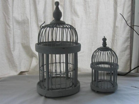 Birdcage Wire & Wood Dome Birdcages Vintage Bird Cages Dome Bird Cages