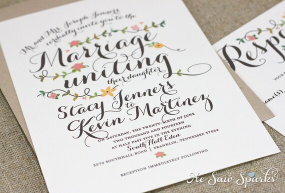 Printable Wedding Invitation - The Amore Collection