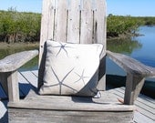 Blue Sea Stars Cotton Pillow for Your Beach Cottage