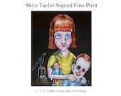 Print Signed Giclee Crow Clown - Forevermore without a Soul - Skye Taylor Artist