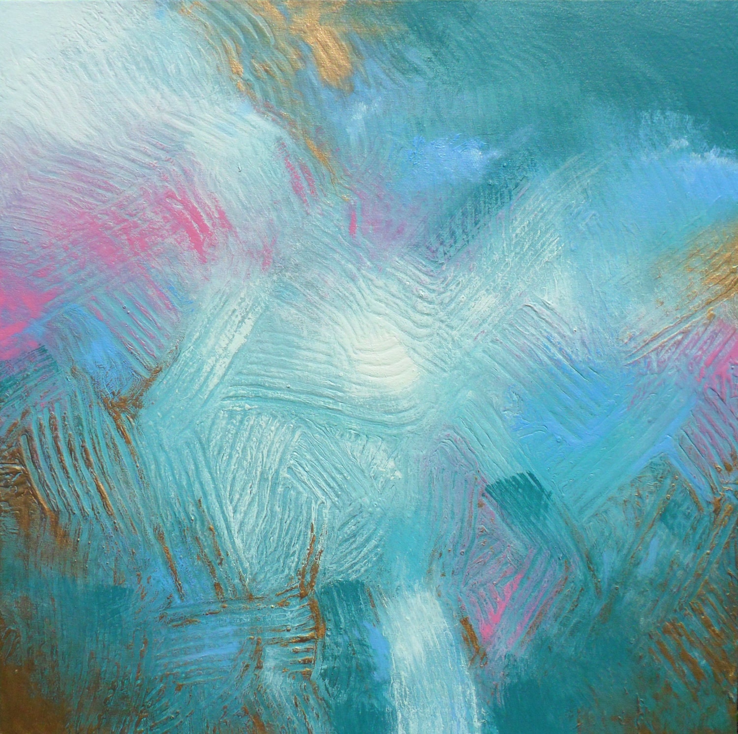 Contemporary Modern Abstract Original painting Acrylic Pastel colors - Melody of Life - 30 x 30 - Artist Skye Taylor