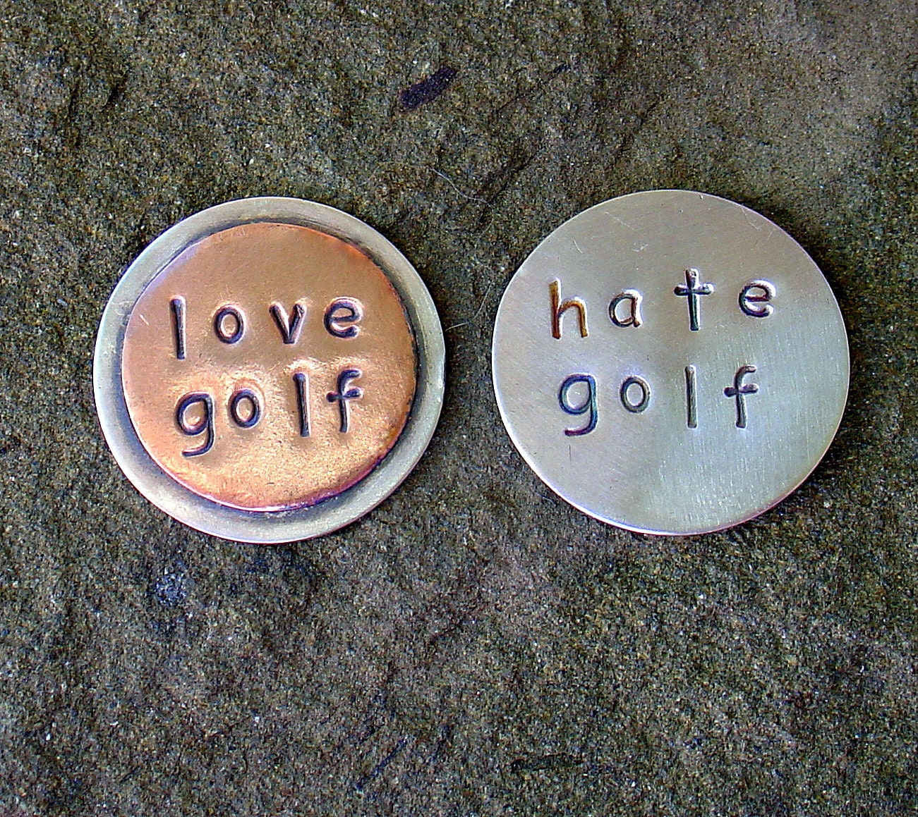 Golfing Ball marker- Love Golf Hate Golf