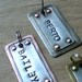 Custom pet ID tag- personalized mixed metal tag for dogs and cats-Name Plates