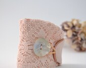 blush pink lace wrist cuff - mothers day gift - free shipping
