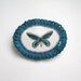 teal butterfly brooch - mariposa - natural history - butterfly print - free shipping
