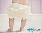 Ivory Mini Ruffle Panty Diaper Cover Bloomers Fancy Pants