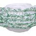 White and Green Ruffle Diaper Cover Ruffle Bloomer Panty Pants