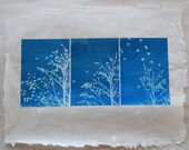 solar print collage on handmade paper by 88editions on etsy