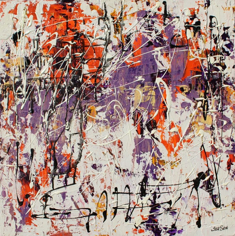 Abstract Art White Light large abstract original painting