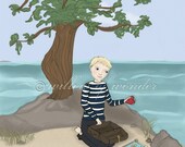 Ezekiel Treasure -Scripture Art Print - children's room wall art - boy's nursery decor