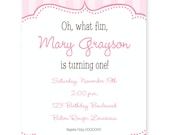 DIY, Pretty and Pink Birthday Invitation Il_170x135