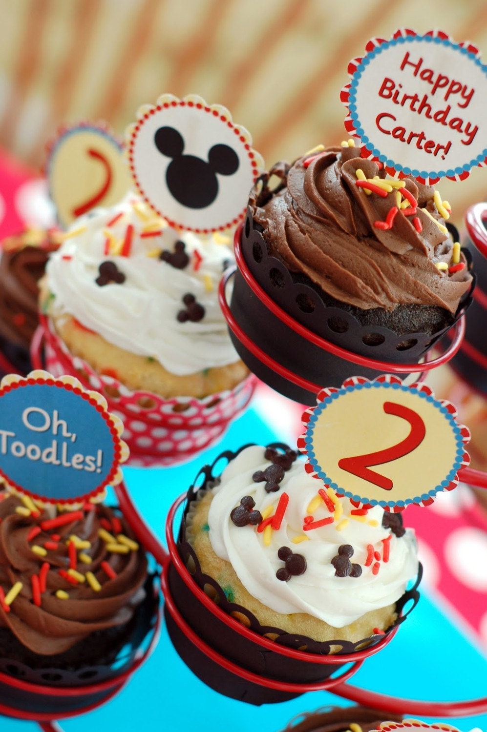 DIY Printable Mickey Mouse Cupcake Toppers Il_570xn