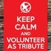 Keep Calm and Volunteer as Tribute (Hunger Games) - Typography Printable/Digital Art Print
