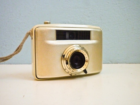 Reserved for Ken - Vintage Lomo Film Camera Penti II 60s working gold and white