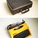 Vintage Contessa DeLuxe Yellow Typewriter Portable Manual Triumph Adler