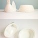 Vintage Milk Glass Chicken Hen on Nest Bowl Basket