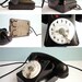 Vintage Antique 50s Rotary Phone Dial Bakelite Black 1954