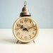 Temp Reserved for Kirsten - Vintage mechanical alarm clock cream Russian wind up 70s