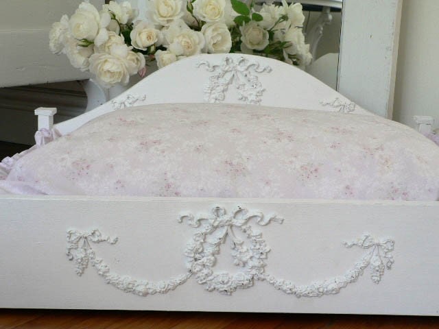 ON SALE Shabby wooden Pet Bed Handcrafted Chic For Small Dog Or Cat