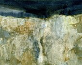 Original semi abstract watercolour - Storm over distant tors