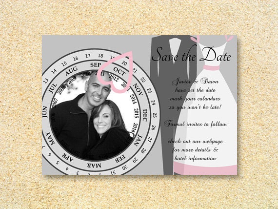 Wedding Save the Date photo card- Wheel of Love -Bridal Shower, Bachelorette party, Wedding Invitation, Thank You.