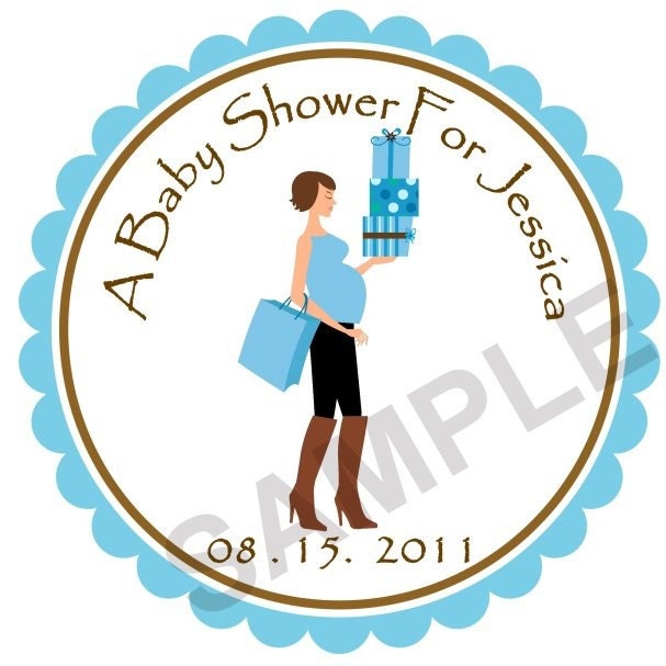Beautiful Mother To Be - 6 Designs - Personalized Baby Shower Stickers, Custom, Labels, Gift Tags, Envelope Seals, Address Labels, Party Favor, Baby Shower, Pink, Blue, Set of 20 (2" Round) or 12(2.5" Round) -Wording & Fonts Customizable