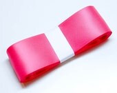 10 yards of SHOCKING PINK Double Faced Satin Ribbon 1.5 inch  no.9  Bright Pink