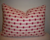 13 x 19 Braemore Pink Dots Designer Pillow Cover - Decorative Throw Pillow (20x20 also available)